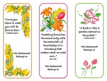 free templates for bookmarks