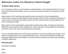 business reference letter for coop board