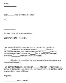 sample of business reference letter