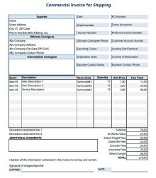 commercial invoice pdf