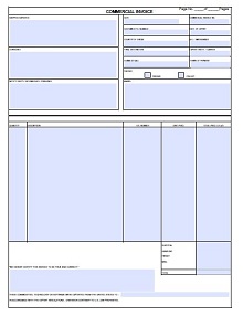 commercial invoice template
