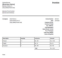 custom invoice format