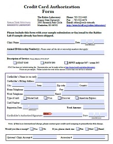 Laboratory Credit Card Authorization Form
