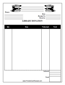 donation receipt forms