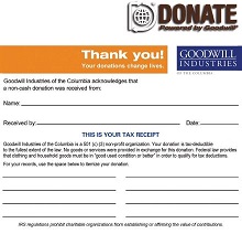 free non profit donation receipt template