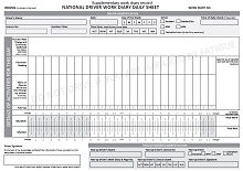 National Driver Work Diary Daily Sheet