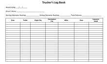 Trucker’s Log Book Template