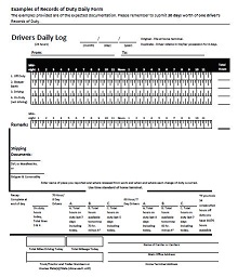 Records of Duty Daily Form