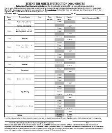 drivers log sheet template