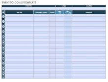 Event To-do List Template