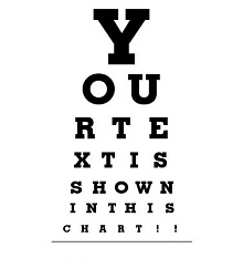 Eye Test Chart Alphabets