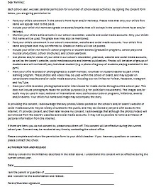 District School Board Media Release Form