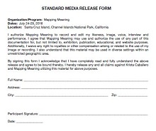 Standard Media Release Form PDF