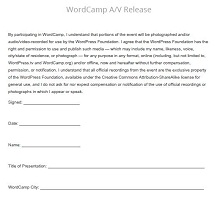 WordCamp A/V Release