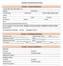 Patient Registration Form Templates