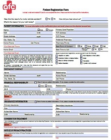 Patient Registration Form Template PDF