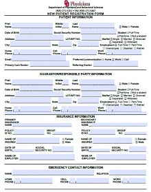 New Patient Registration Form Template Australia