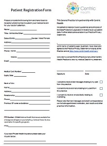 Patient Registration Form Centric Health