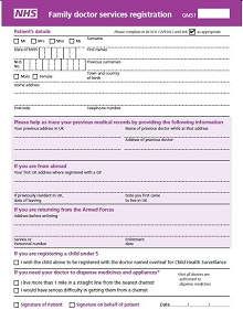 Family Doctor Patient Registration Form