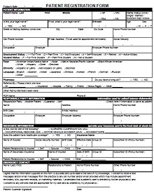 Patient Registration Form For Hospital