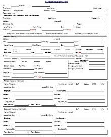 Patient Registration Form Template DOC