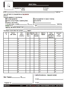 commercial rent roll template