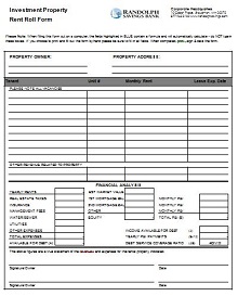 commercial rent roll template excel