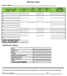 simple rent roll template