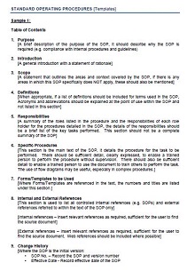 standard operating procedures examples in office