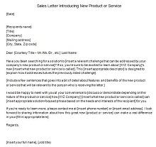 Sales Letter Introducing New Product or Service