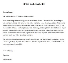 Online Marketing Letter