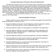 Example Statements of Purpose For Personal