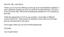 thank you letter for hiring me