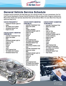General Vehicle Service Schedule