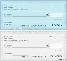 bank check template