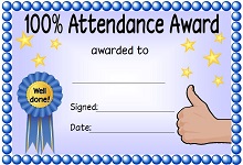 100% Attendance Award