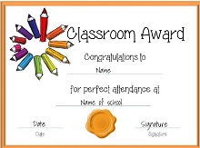 Classroom Attendance Certificate