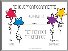 Printable Attendance Certificate