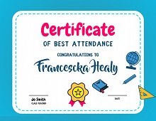 attendance certificate template free