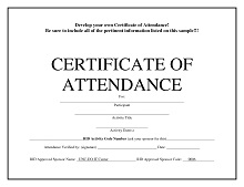 perfect attendance certificate template free