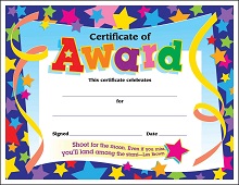 certificate for perfect attendance
