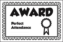 outstanding attendance certificate