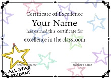 perfect attendance certificate free download