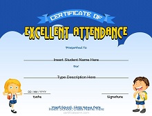 perfect attendance certificate template