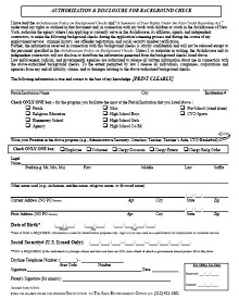 background check consent form