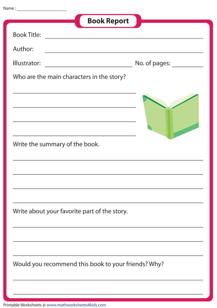 40+ Book Report Templates & Reading Worksheets