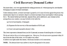 Civil Recovery Demand Letter