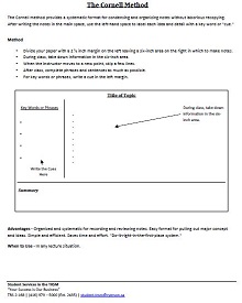 college note taking template