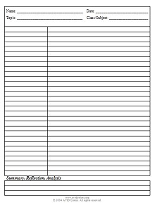 free cornell notes template