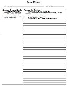 cornell notes sample